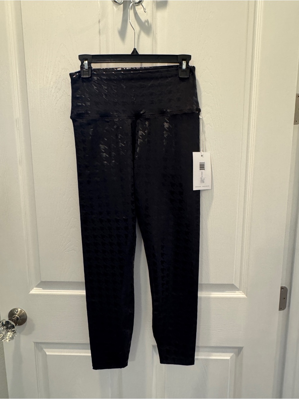 Noli Black High-Waist Textured Leggings
